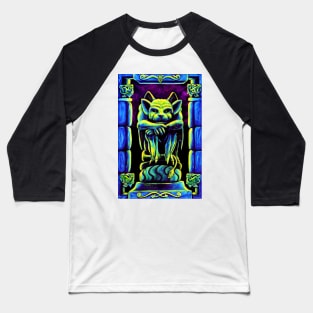 Gothic Gargoyle Cool Trippy Vintage Blacklight Goth Hippie Baseball T-Shirt